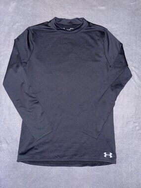 Under Armour ColdGear Black Large Long Sleeve Compression Shirt Thermal Athletic